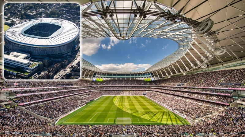 Tottenham Hotspur là một trong những sân vận động lớn nhất ở Ngoại Hạng Anh