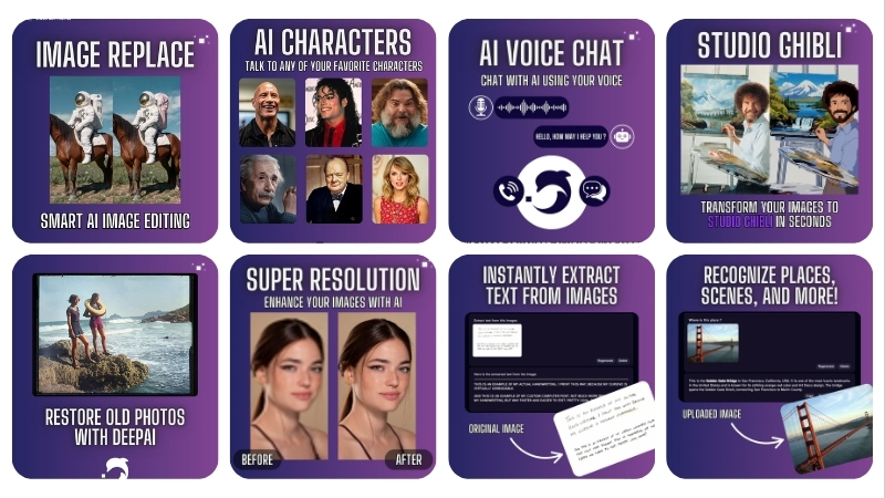 Một số tính năng của Deep AI