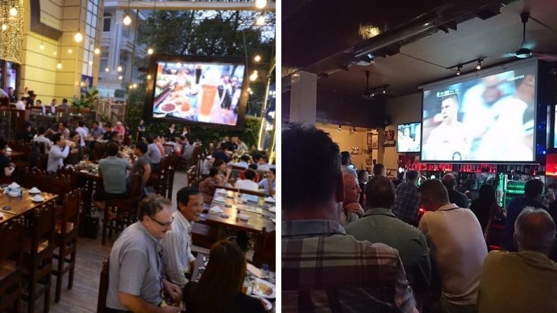 Top các nhà hàng chiếu bóng đá tại TPHCM mà bạn nên thử