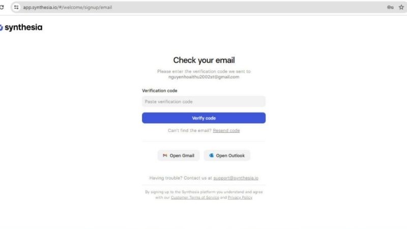 Xác thực email để hoàn tất đăng ký