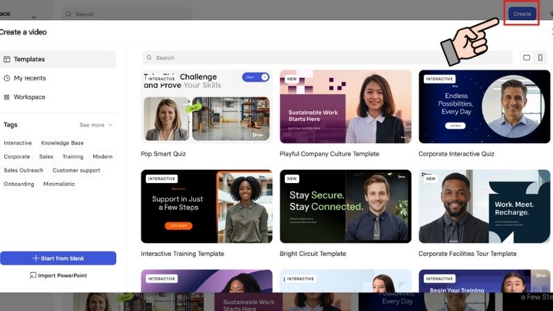 Tiến hành tạo video AI