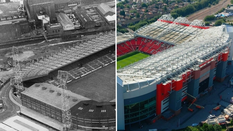 Sân vận động Old Trafford xưa và nay