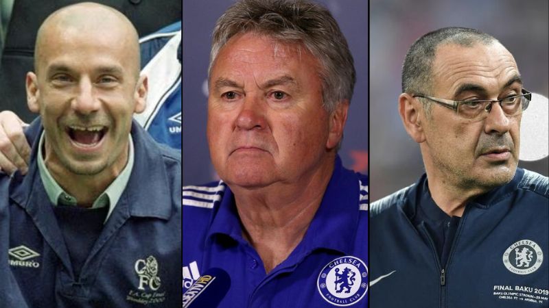 Chân dung 3 HLV vĩ đại Gianluca Vialli, Guus Hiddink và Maurizio Sarri