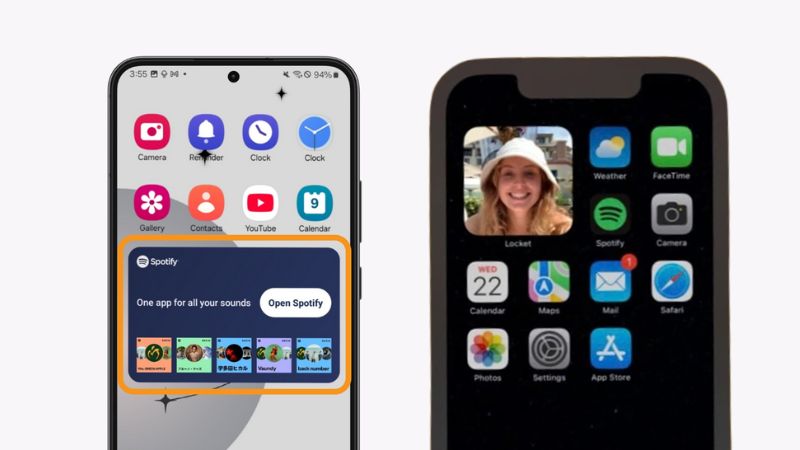Widget Spotify và Locket vô cùng tiện lợi và thú vị