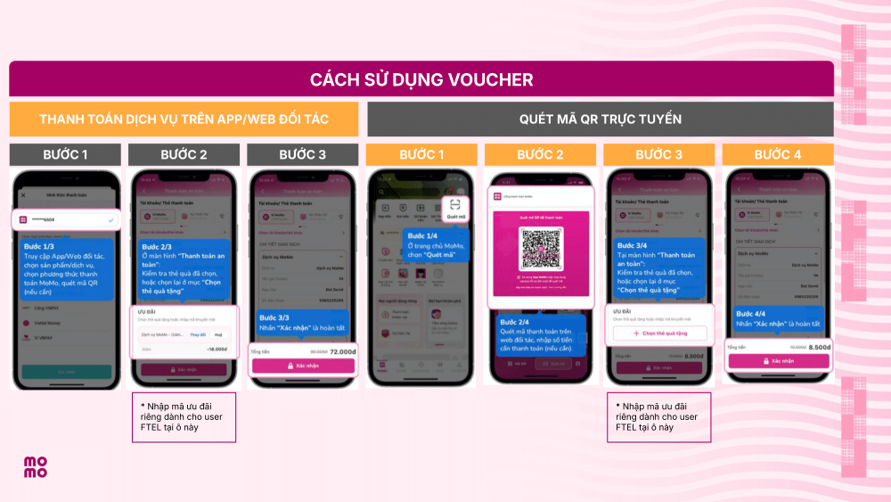 Hướng dẫn thanh toán dịch vụ FPT qua ví Momo và nhận ưu đãi