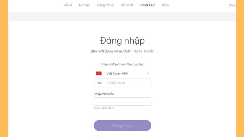 Mở trình duyệt web và truy cập vào trang Viber Web để đăng nhập
