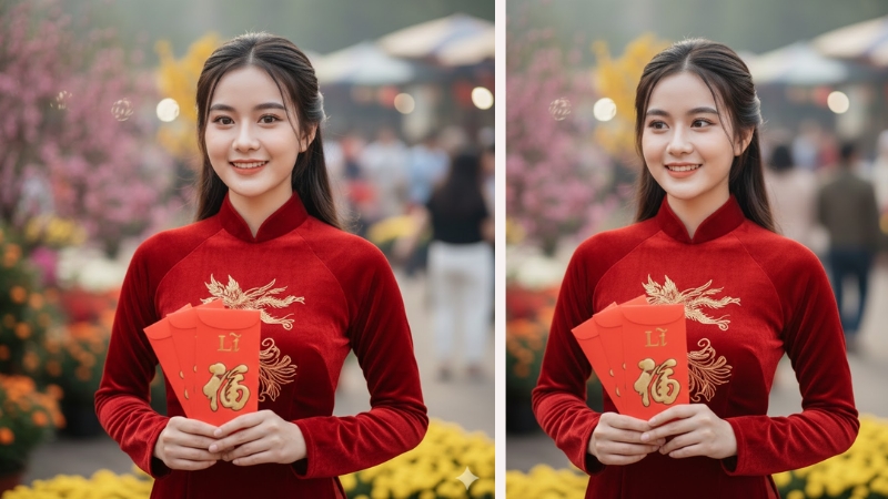 Sắc đỏ rực rỡ mang lại may mắn trong ngày Tết