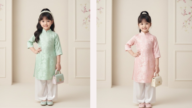 Concept thời trang Tết sành điệu và điệu đà dành cho các bé gái
