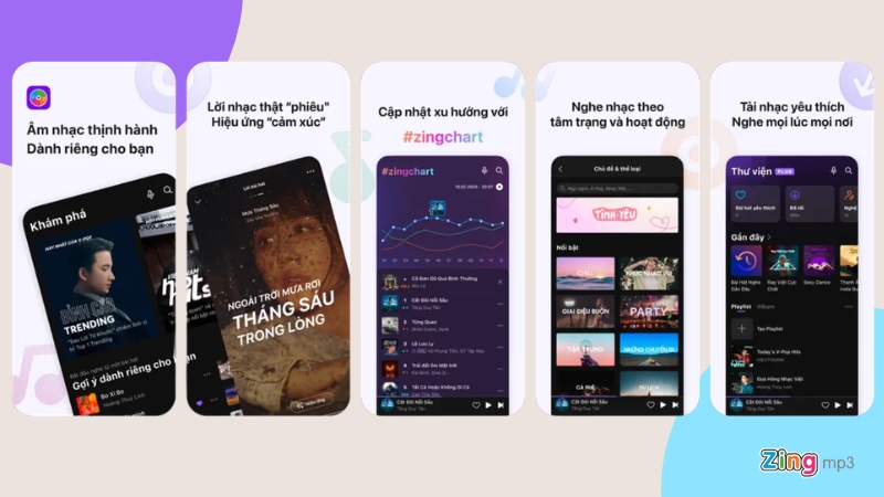 Zing MP3 cập nhật bảng xếp hạng nhạc Việt liên tục mỗi ngày