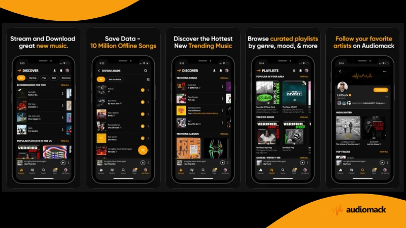 Audiomack cập nhật bảng xếp hạng nhạc hip-hop và EDM theo từng khu vực