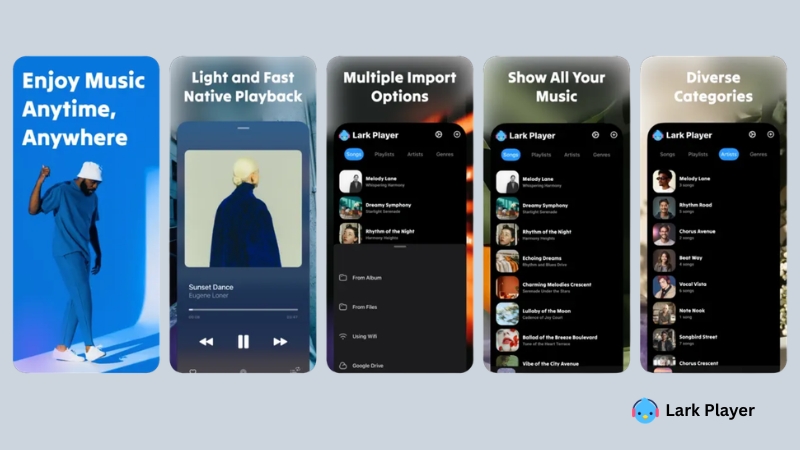 Lark Player hỗ trợ nhiều định dạng file và bộ chỉnh âm linh hoạt