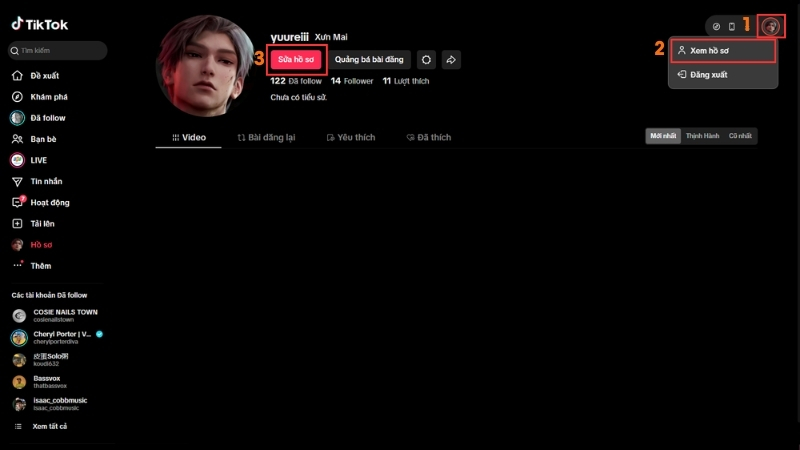 TikTok web có giao diện gọn gàng, dễ thao tác