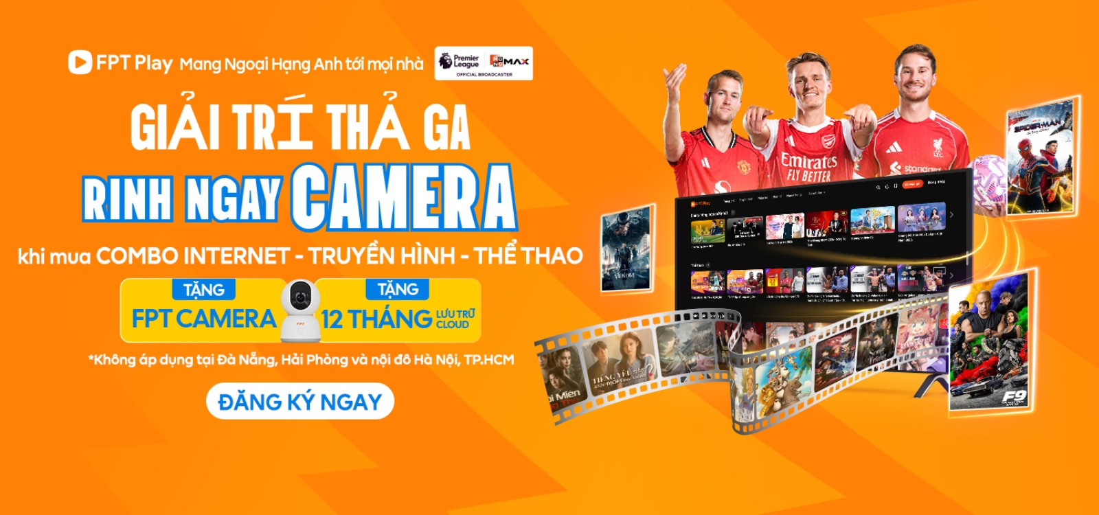 Rinh ngay Camera và 12 tháng lưu trữ Cloud khi mua Combo Internet Ngoại hạng Anh