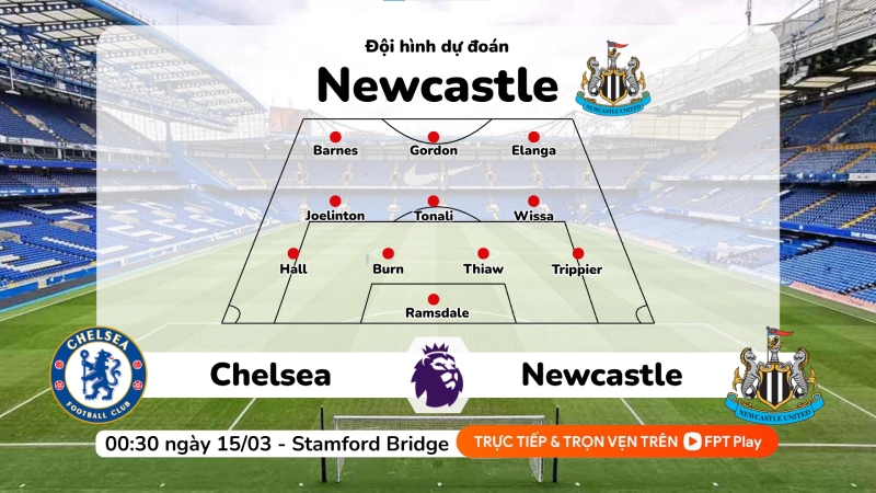 Dự đoán đội hình Newcastle