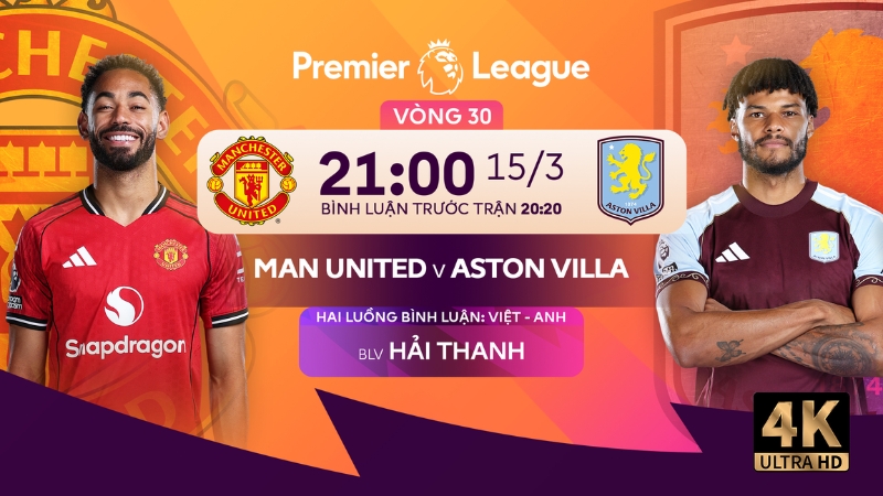 Nhận định Manchester United vs Aston Villa (21h00 15/03): Đại chiến top 4