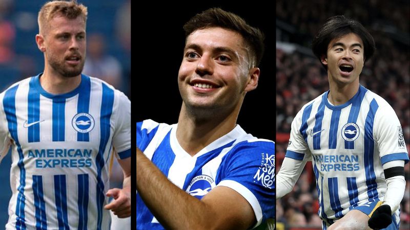 Adam Webster, Stefanos Tzimas và Kaoru Mitoma chưa thể thi đấu cho Brighton