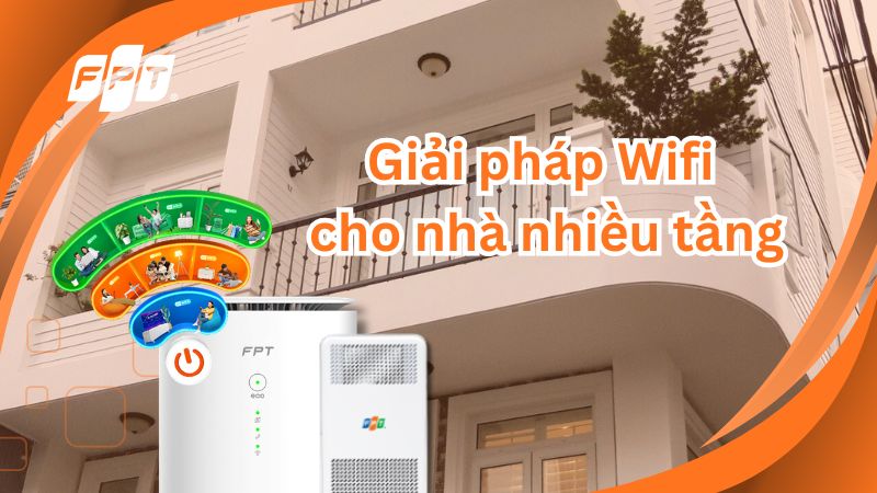 Giải ph&aacute;p Wifi cho nh&agrave; nhiều tầng - Phủ s&oacute;ng rộng & ổn định