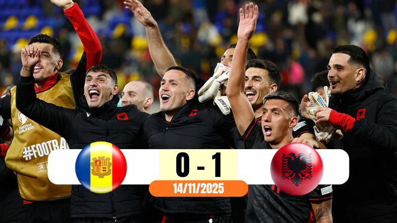 Albania thắng 1-0 trước đối thủ Andorra