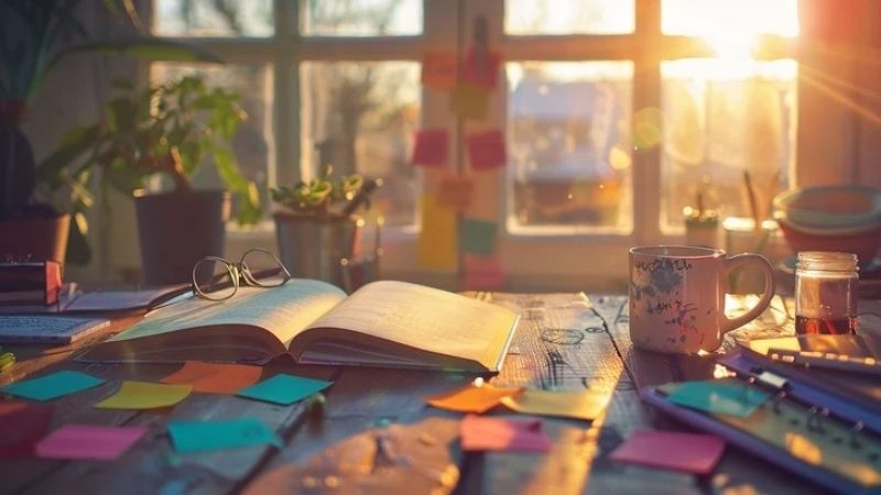 Góc học tập thoáng đãng cùng ánh sáng tự nhiên