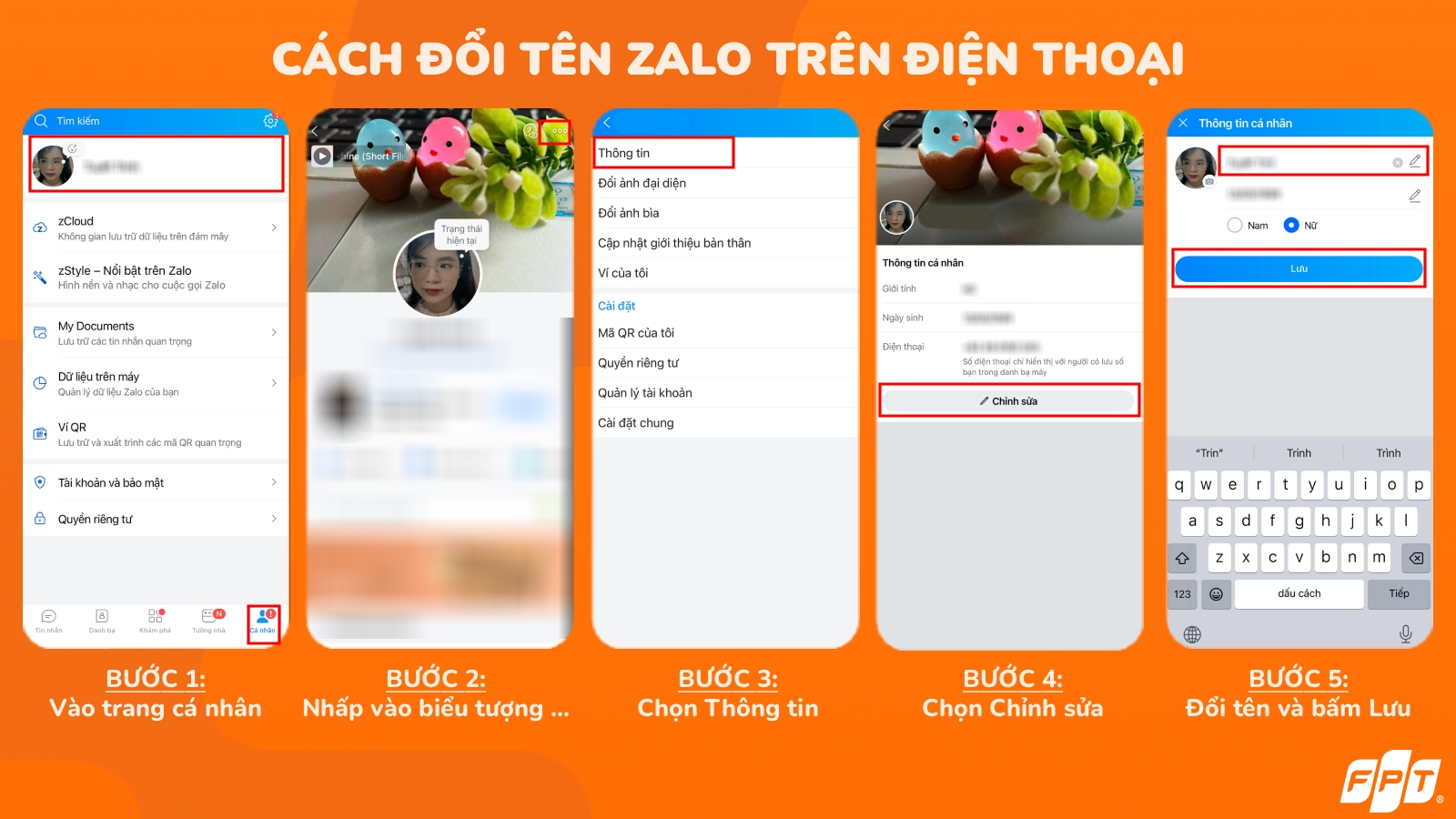 Cách đổi tên Zalo trên điện thoại chi tiết