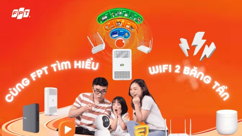 Wifi 2 băng tần l&agrave; g&igrave;? Giải ph&aacute;p Wifi 6 băng tần k&eacute;p FPT