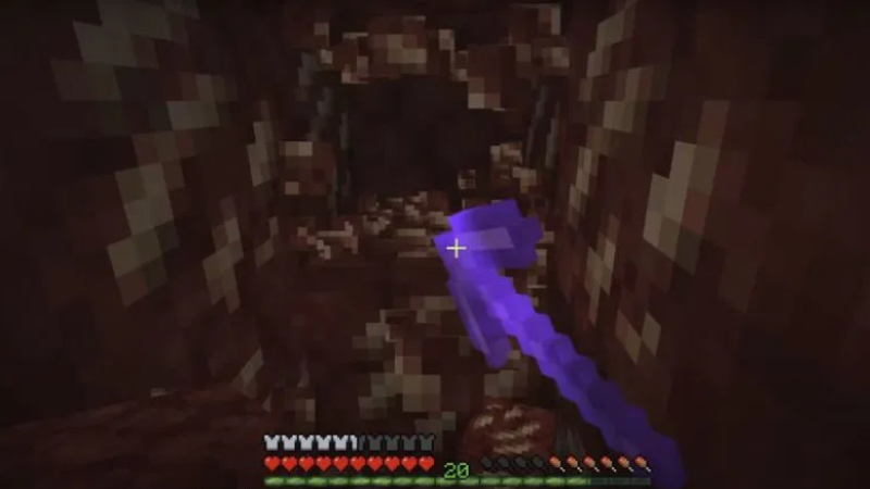 Đào mỏ trong Nether để tìm Netherite
