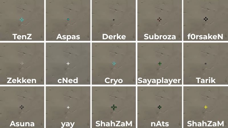 Các mẫu tâm được tuyển thủ chuyên nghiệp ưa dùng