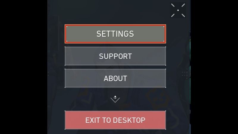 Khởi động game Valorant và truy cập vào Cài đặt