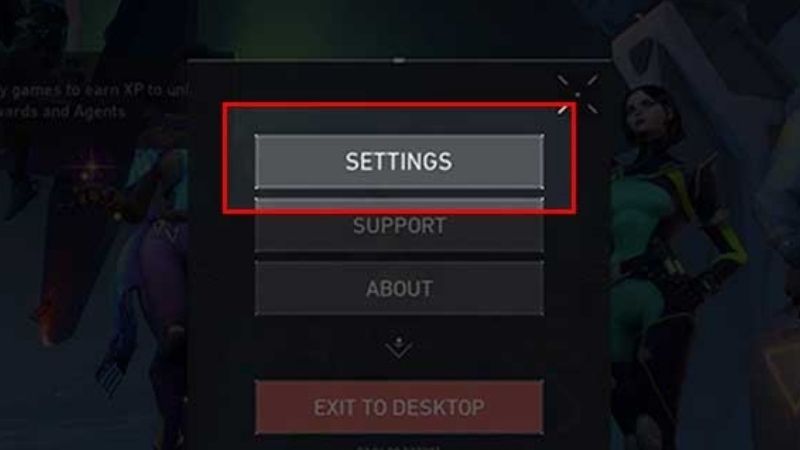 Chọn mục Cài đặt (Settings) để bắt đầu tùy chỉnh