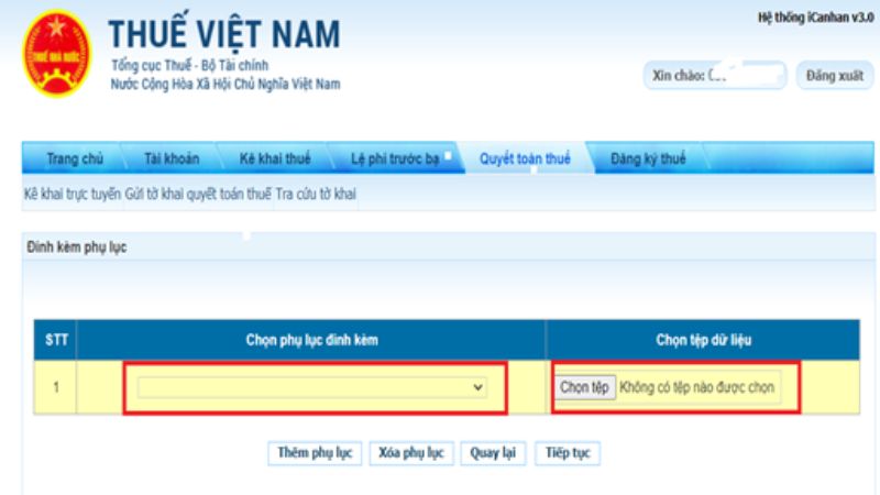 Tải lên các chứng từ, hồ sơ liên quan và xác nhận gửi