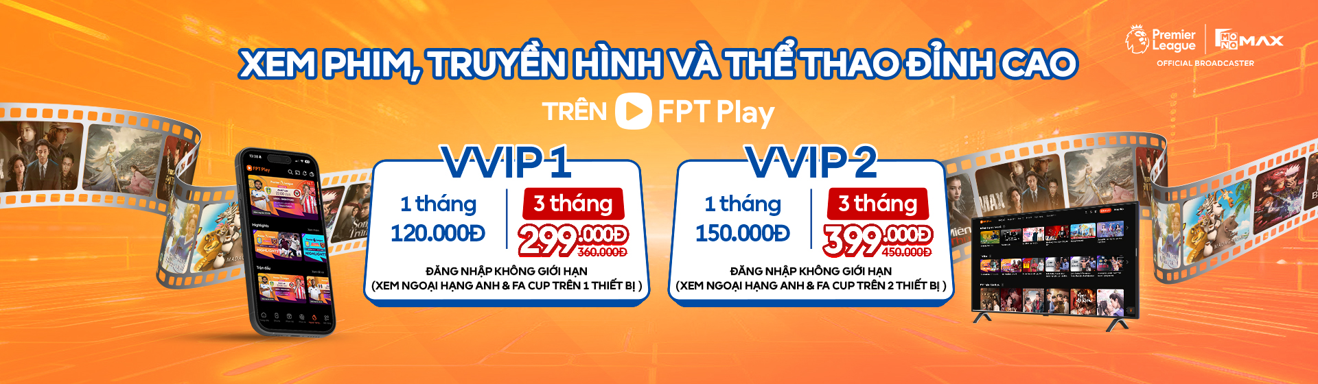 Banner gói FPT Play VVIP 3 tháng