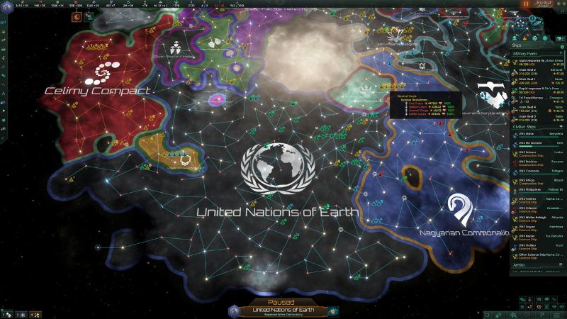 Bản đồ chiến thuật trong Stellaris