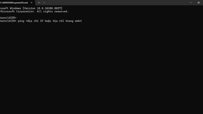 Màn hình Command Prompt