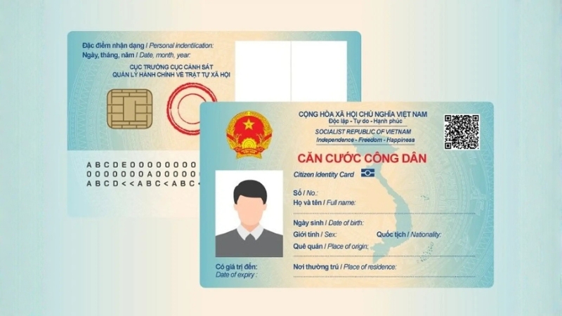 CCCD gắn chip là giấy tờ duy nhất cần mang theo khi xác thực trực tiếp