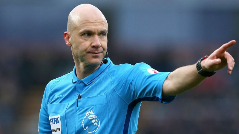 Trọng tài Anthony Taylor được phân công trong trận MC vs Arsenal sắp tới