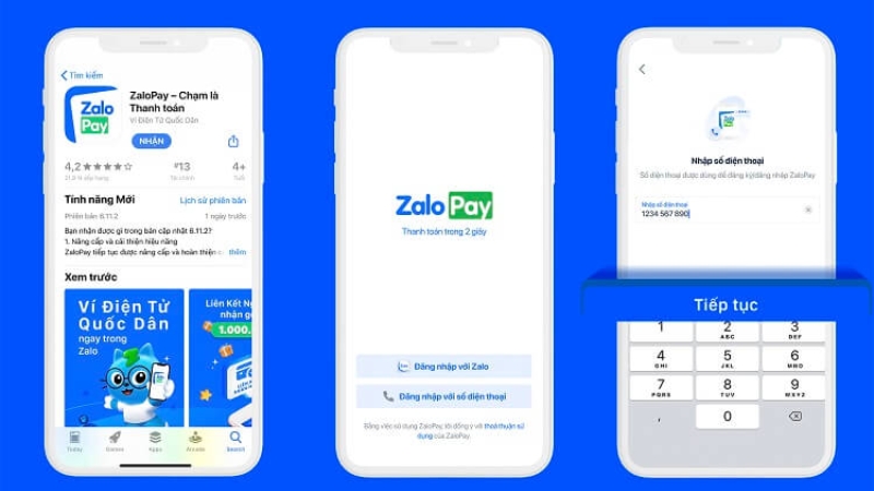 Đăng ký Zalopay bằng số điện thoại