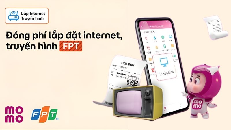 Ví trả sau MoMo hỗ trợ thanh toán dịch vụ Internet & Truyền hình