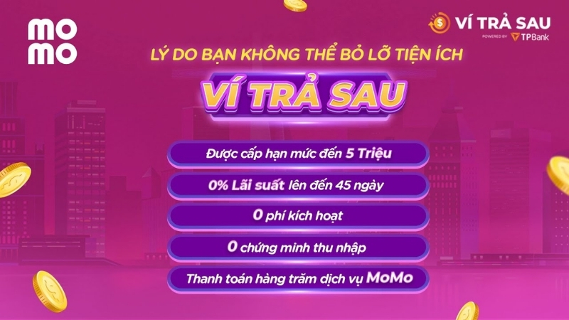 Những ưu điểm của phí trả sau MoMo