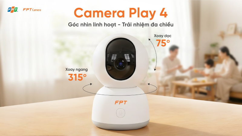 Camera FPT có thiết kế nhỏ gọn, tích hợp nhiều tính năng thông minh