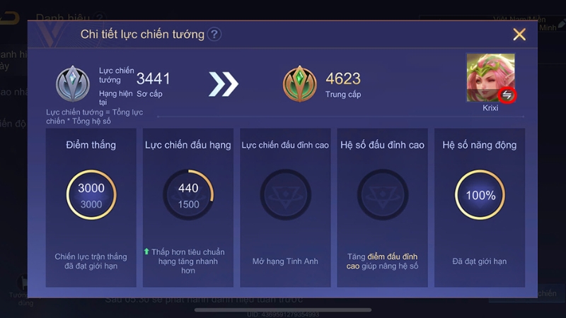 Điểm chiến lực trong Liên Quân