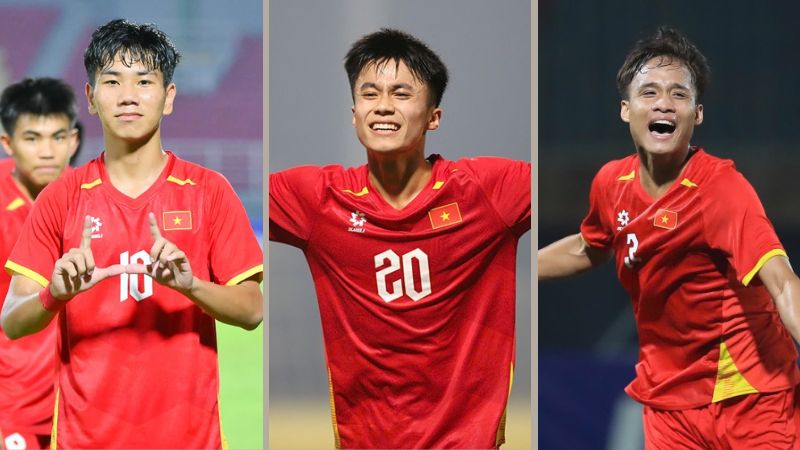 Bộ ba cầu thủ trẻ đầy tiềm năng Nguyễn Lực, Sỹ Bách và Mạnh Cường