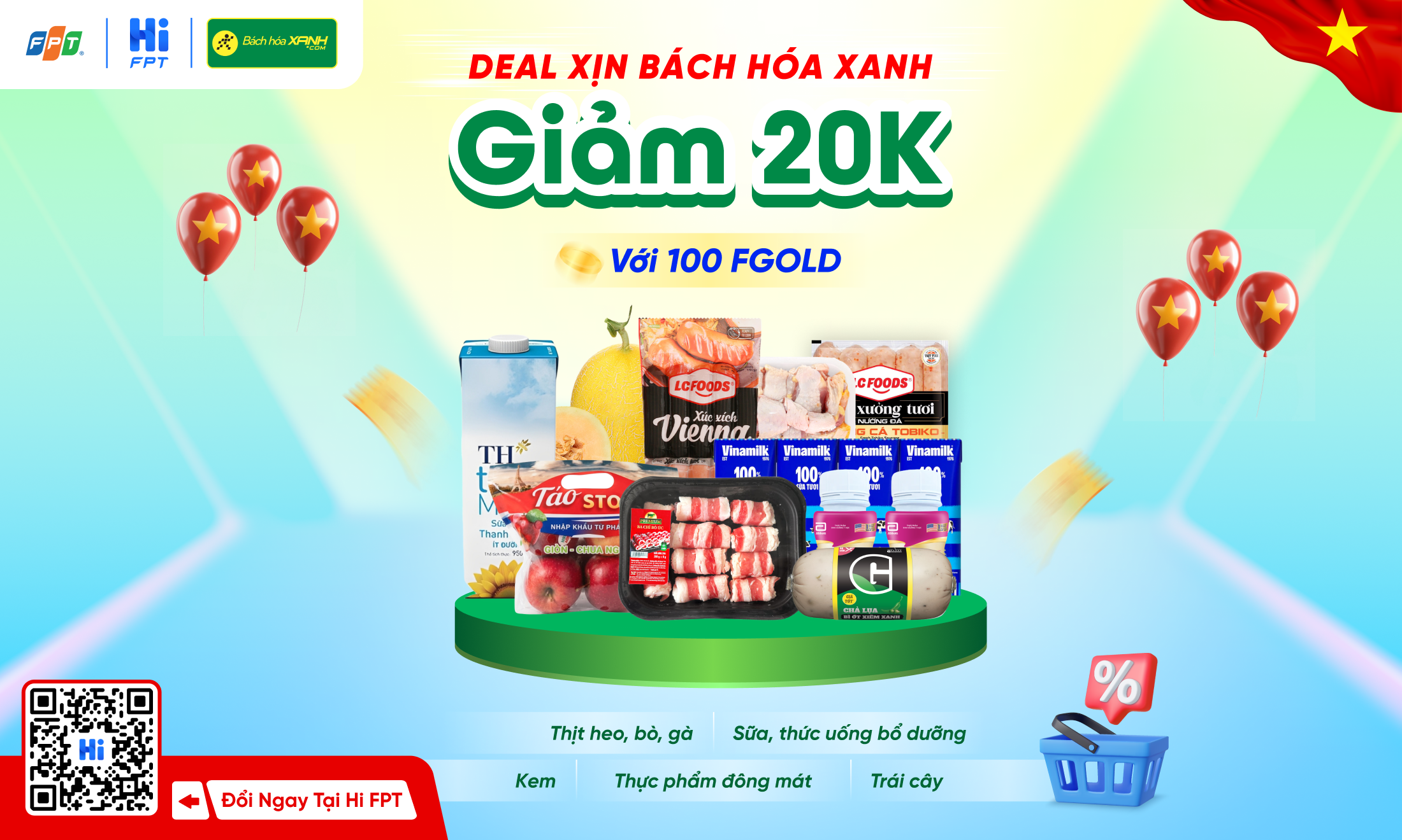 Giảm 20.000đ tại B&aacute;ch H&oacute;a Xanh cho kh&aacute;ch h&agrave;ng th&acirc;n thiết FPT