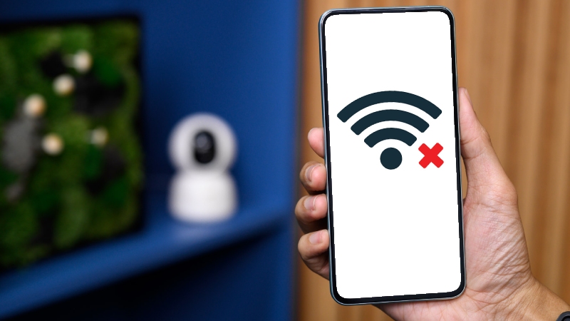 Mất kết nối Internet gây ra lỗi không xem được camera qua điện thoại