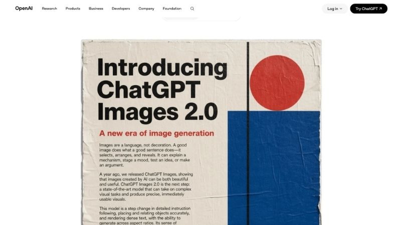 Giới thiệu bản cập nhật ChatGPT Images 2.0