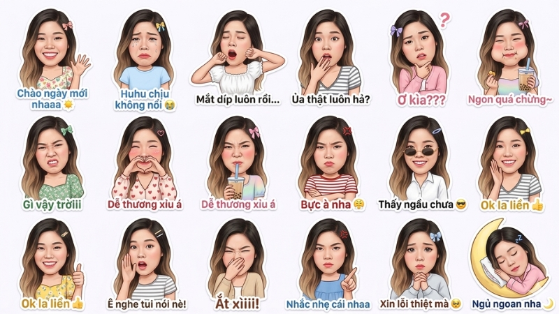 Tạo sticker Chibi bằng AI từ ảnh chân dung cá nhân
