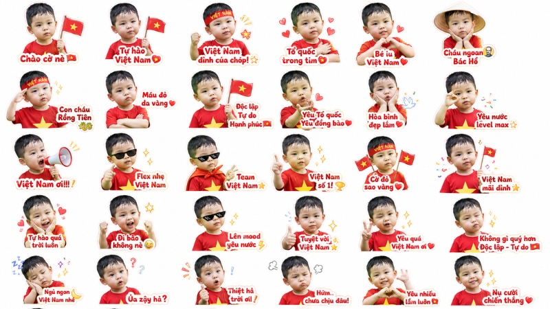 Tạo sticker lễ 30/4 cho bé bằng AI từ ảnh chân dung cá nhân