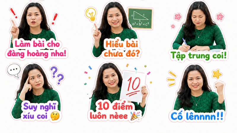 Tạo sticker cho thầy cô bằng AI từ ảnh chân dung cá nhân