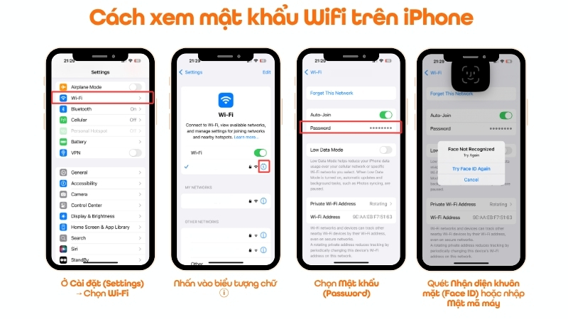 Cách xem mật khẩu Wifi trên iPhone