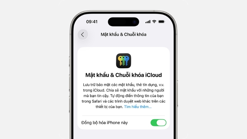 Tính năng iCloud Keychain