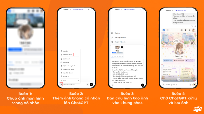 Các bước tạo trang cá nhân phong cách bút sáp màu bằng ChatGPT